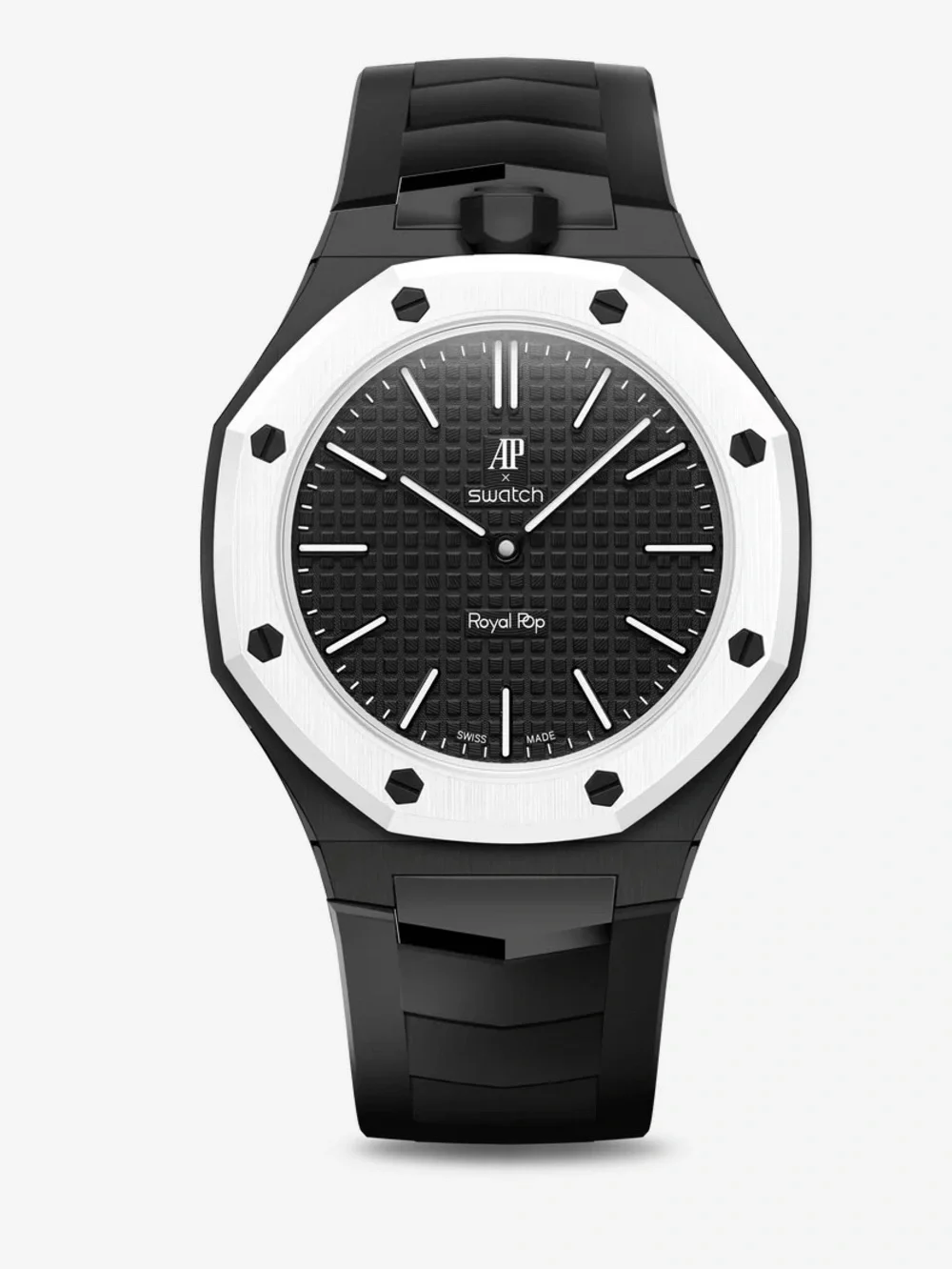 Audemars Piguet x Swatch Royal Pop Black Watch OCHO NEGRO AP with straps 2 bands